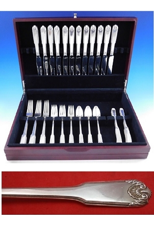 Whitehall by International Sterling Silver Flatware Set 12 Service 60 pcs Dinner